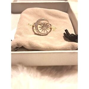 Mossiante 925 Sterling Silver Women Ring size 6 Star Moon Symbol Ring